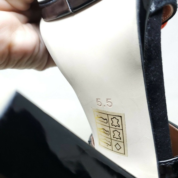 Jeffrey Campbell Talulah Heels Black Patent Leather Suede Platform Tie Boots 5.5 - Picture 9 of 11